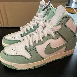 Nike Dunk High 1985 Green Denim